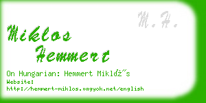 miklos hemmert business card